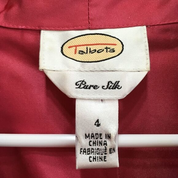 VINTAGE TALBOTS PURE SILK TOP IN FUCHSIA - Picture 4 of 8